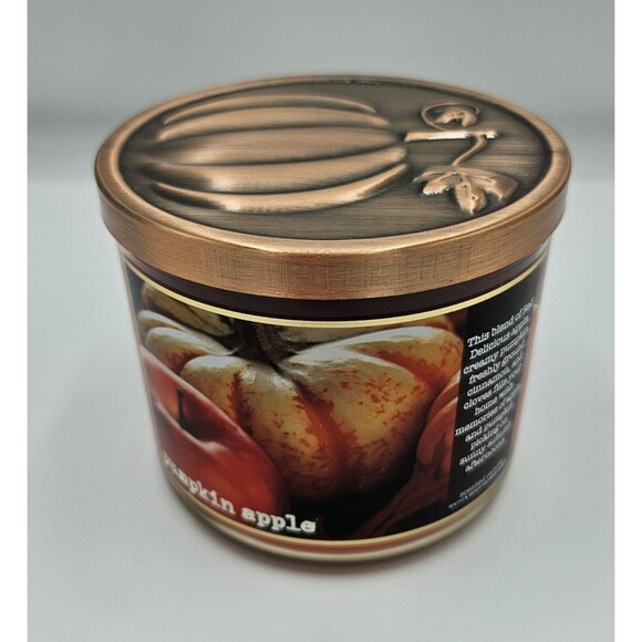 Bath & Body Works Pumpkin Apple 3 Wick Candle - Picture 1 of 5